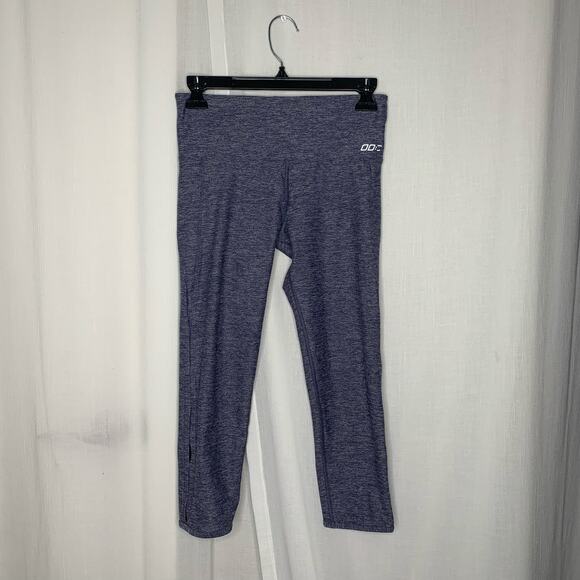 Lorna Jane Porsha 7/8 Leggings in Blue Marl W/ Side Cut Outs - Picture 1 of 6